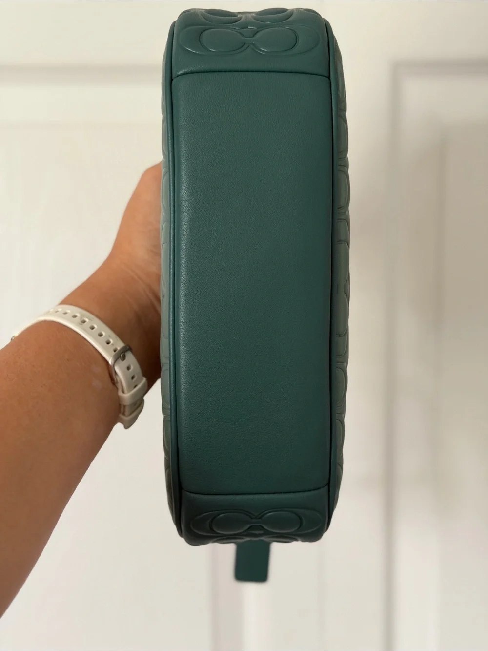 Coach Teri Shoulder Bag Sage & Dark Turquoise (CY674) Blocked Signature Leather